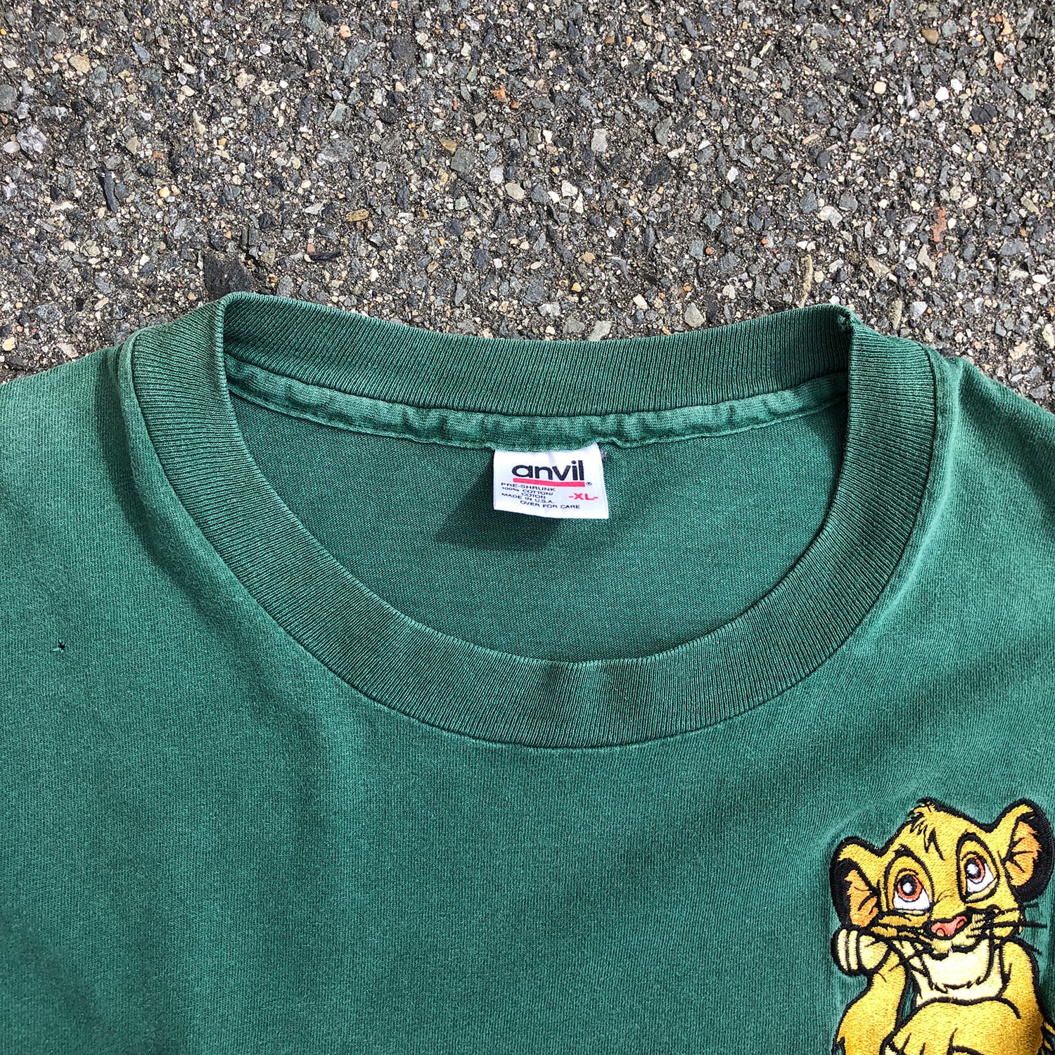 送料無料】 90S USA製 ディズニー ライオンキング シンバ Tシャツ ポケ