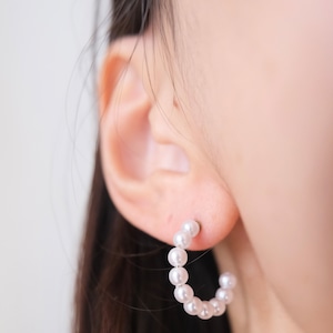 ステンレスC型パールピアス