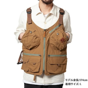 grn outdoor TEBURA VEST 21 go9203q ベスト ジャケット ポケット 撥水 収納  ドリンク アウトドア キャンプ