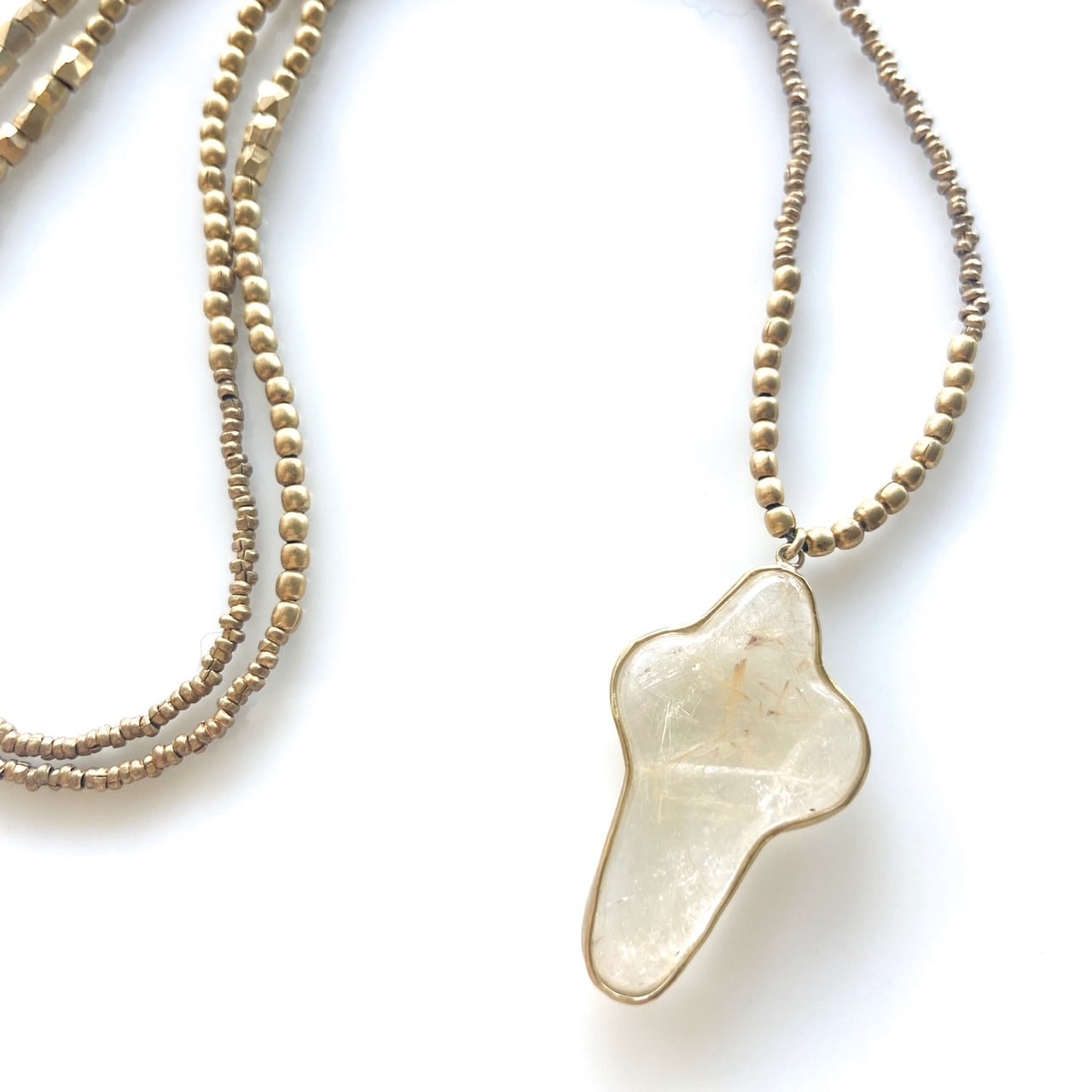 art jewelry marble　ルチルクォーツネックレス