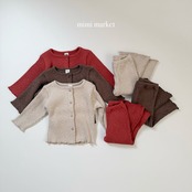 ミミマーケット / mimimarket / リブカーディガン / 韓国子供服 / キッズ / 26winter〖取寄〗*S~L*