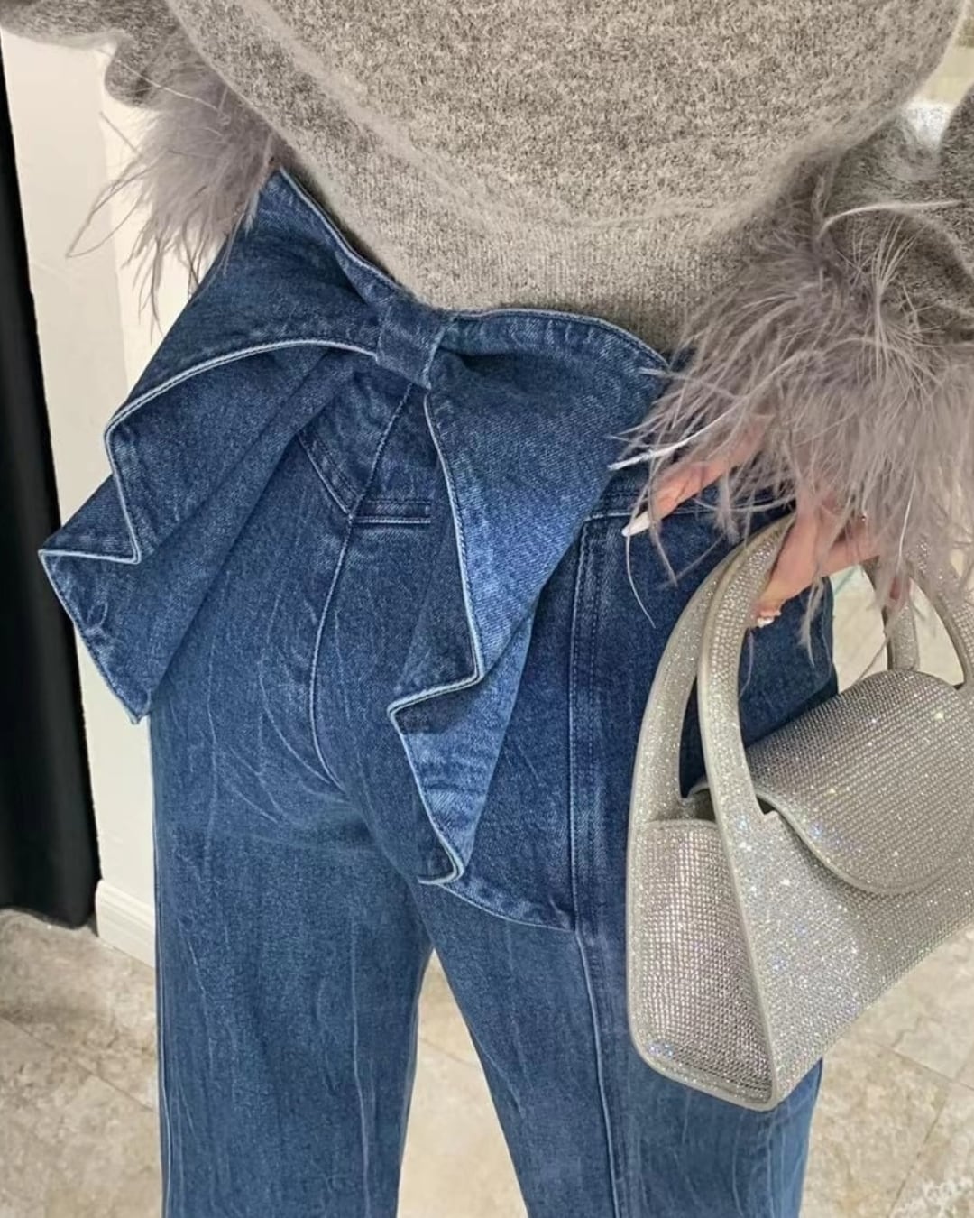 Back ribbon stretch denim A1432 | Lucy's Select Back ribbon stretch denim A1432 | Lucy's Select