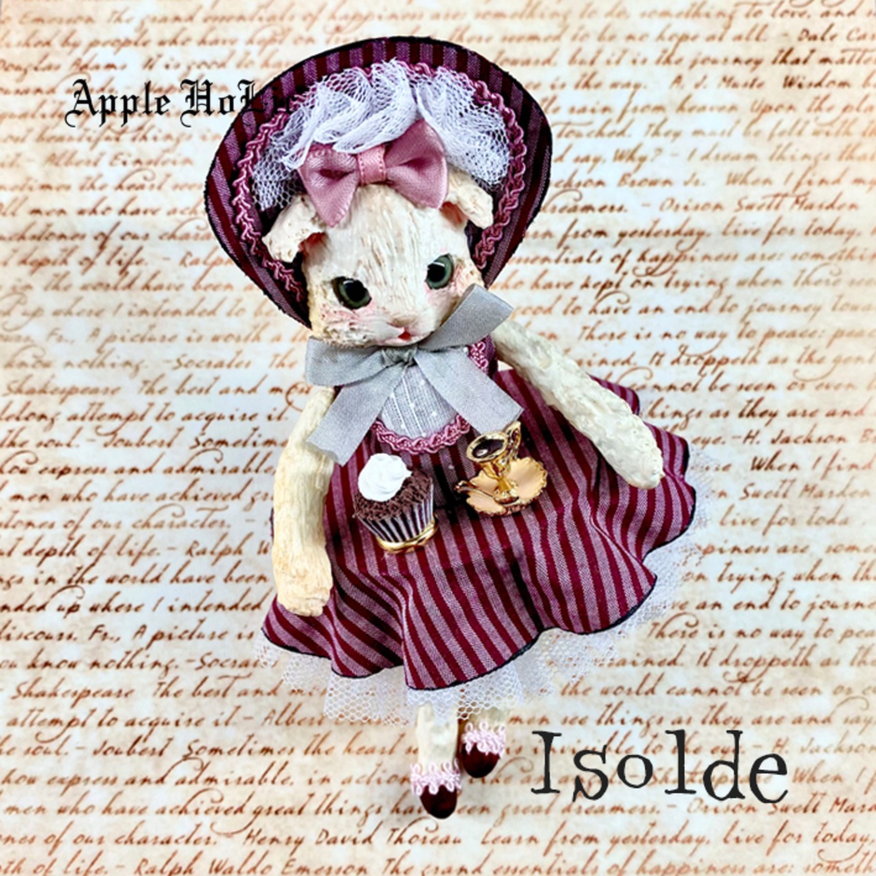 ロングネックレス 【White Cat Isolde・白猫 イゾルデ】 ドール ペンダント