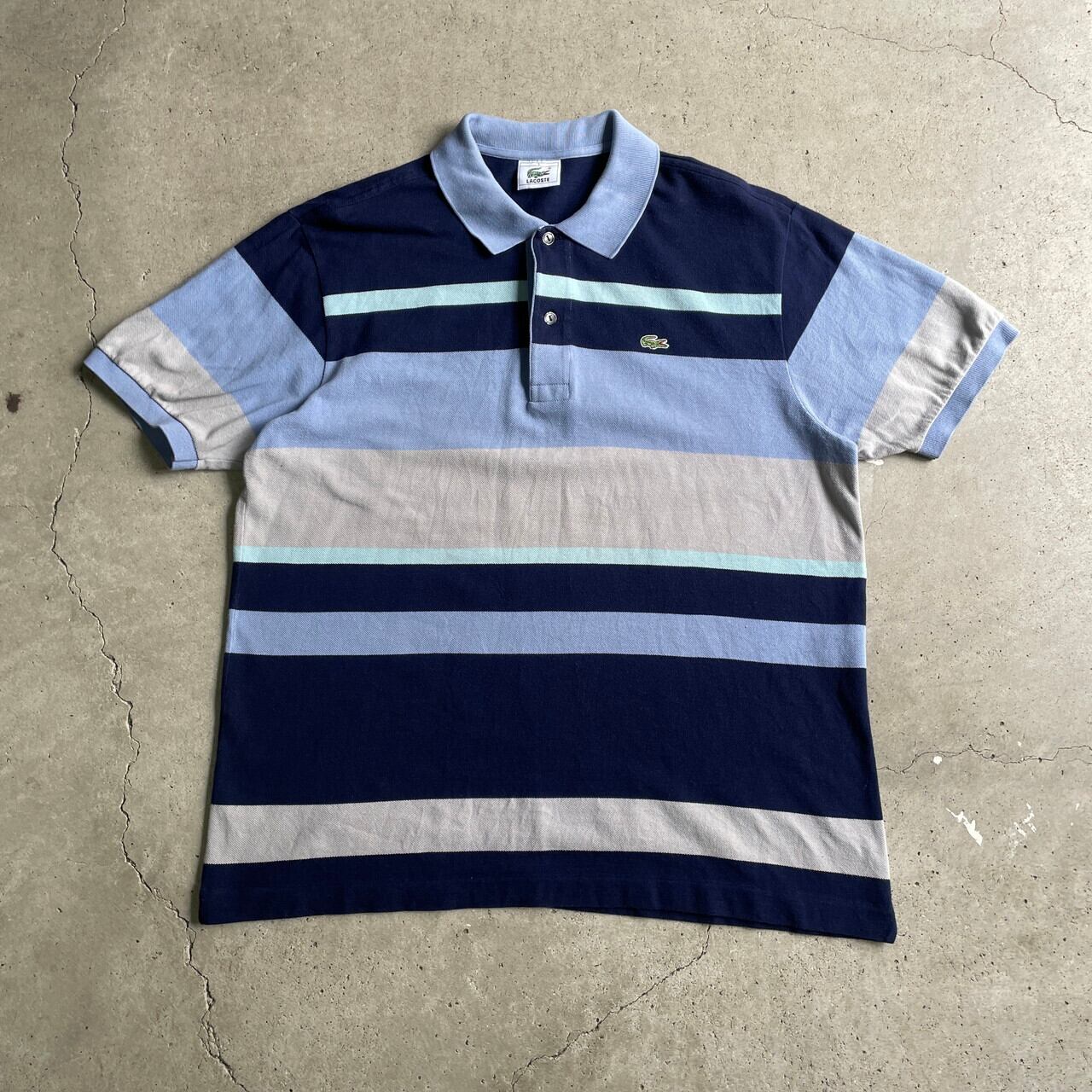 80年代〜90年代 LACOSTE ラコステ 鹿の子 ボーダー ポケット