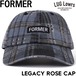 FORMER フォーマー LEGACY ROSE CAP 6パネルキャップ ストラップバックキャップ 帽子 FHW-25219 WASHED BLUE 26SP 日本代理店正規品