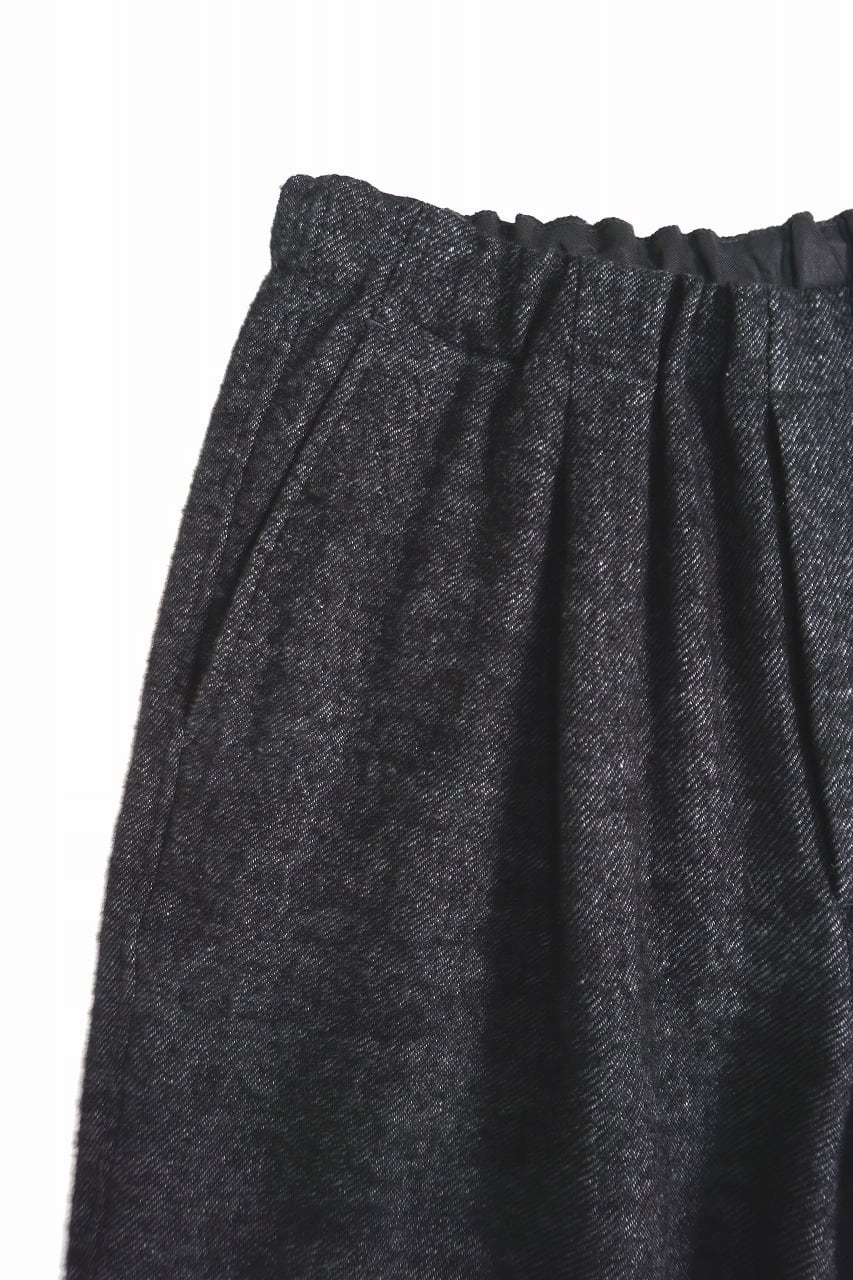 Wool Linen Tweed Wide Pants