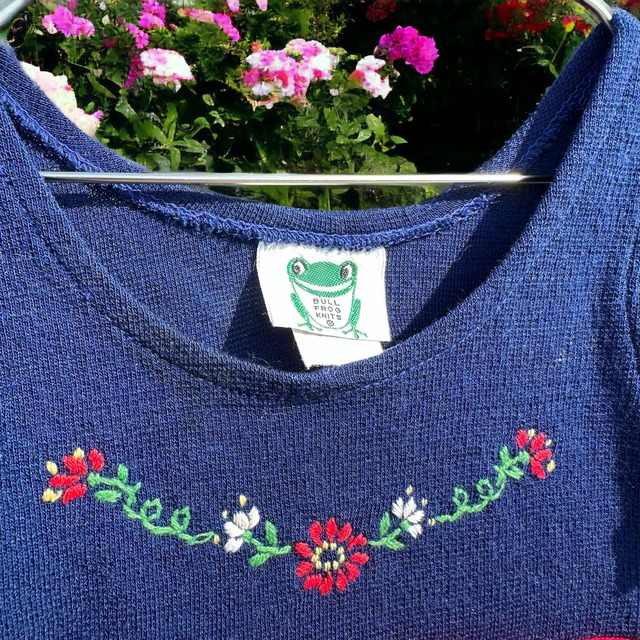 【KIDS】flower knit one-piece/tunic size2T