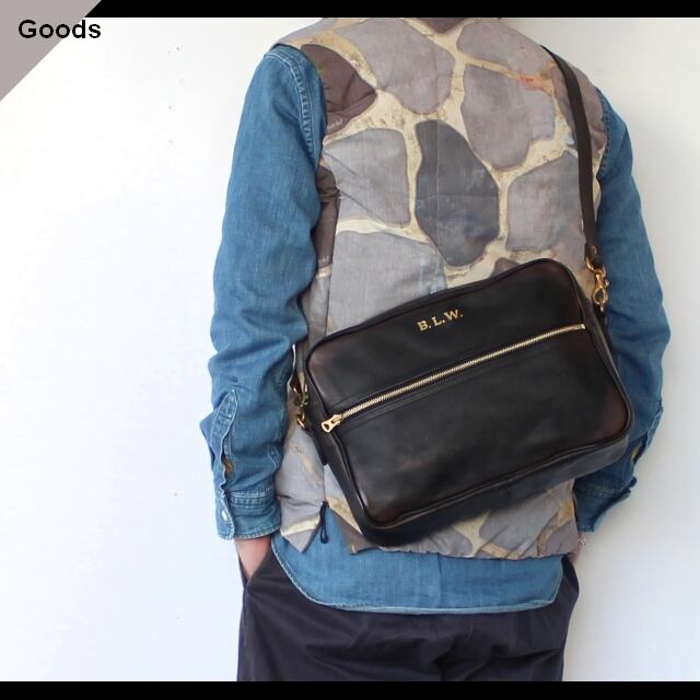 再入荷】vasco LEATHER WANDER SHOULDER BAG VS-255L ブラック | C