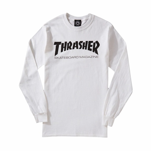 THRASHER【Skate Mag L/S Tee - White】