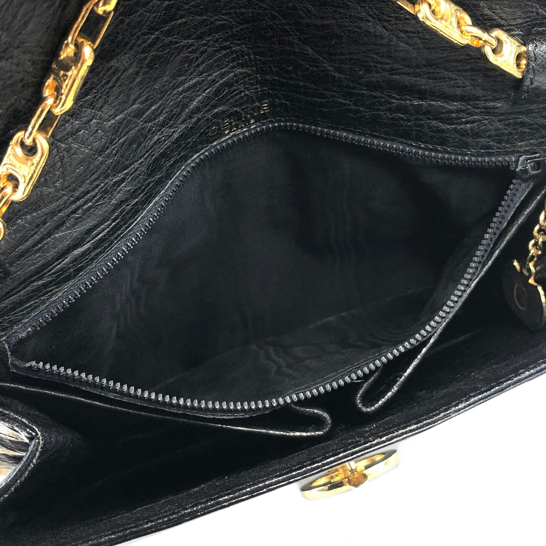 CELINE セリーヌ オーストリッチ トリオンフ金具 レザー CELINE セリーヌ オーストリッチ トリオンフ金具 レザー