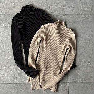 VEVIRED  ハイネックリブニットトップ　821164