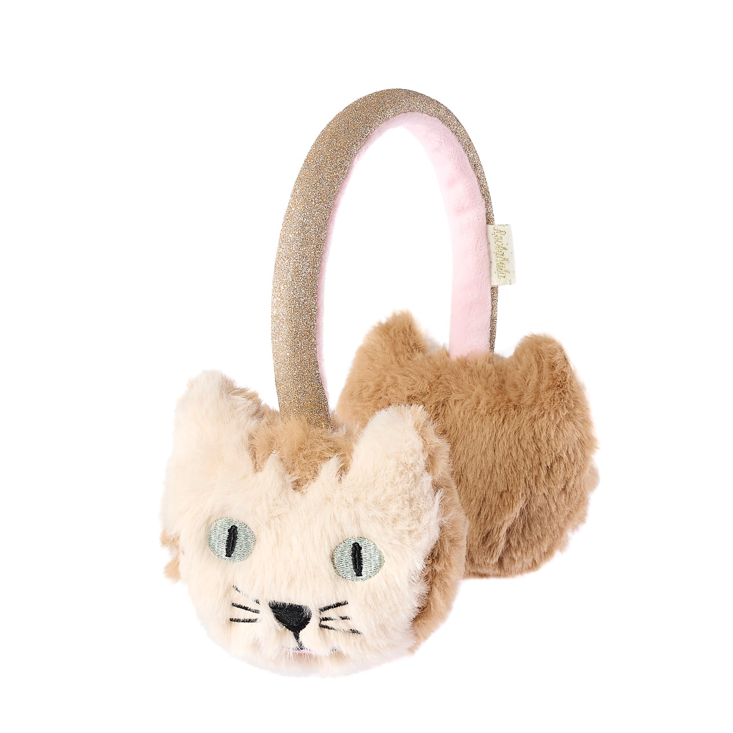 E2495I-Tabby Cat Earmuffs-IVORY
