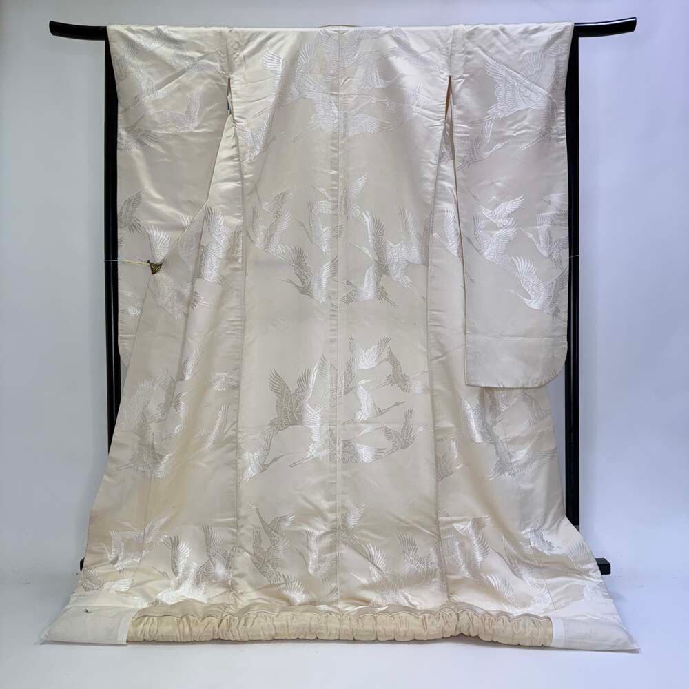 白打掛 3点セット 帯 掛下 白無垢 白 撮影用 結婚式 花嫁衣装 裄65cm 身丈185cm 合繊 Mサイズ 4282 白打掛 3点セット 帯 掛下 白無垢 白 撮影用 結婚式 花嫁衣装 裄65cm