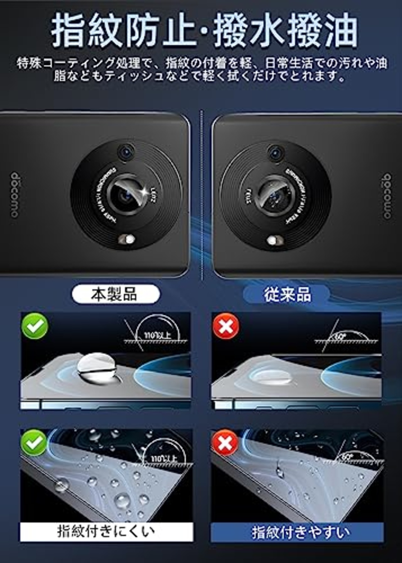 ZXZone For Aquos R8 Pro カメラフィルム アルミ合金＋9H硬度ガラス カメラカバー 0.25mm超薄 レンズ保護フィルム一体感 レンズ保護ケース 防爆裂 ・スクラッチ防止・露出オーバー防止・高透過率・ケースに干?なし・衝撃吸収 (ブラック)