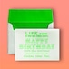 レトロなBIRTHDAY CARD /retro04 蛍光Green