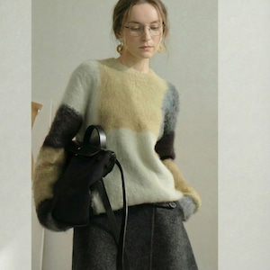 Patchwork Oversized Knit T4252