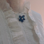 アンティークジュエリー サフィレット すみれ ブローチ【クリア】