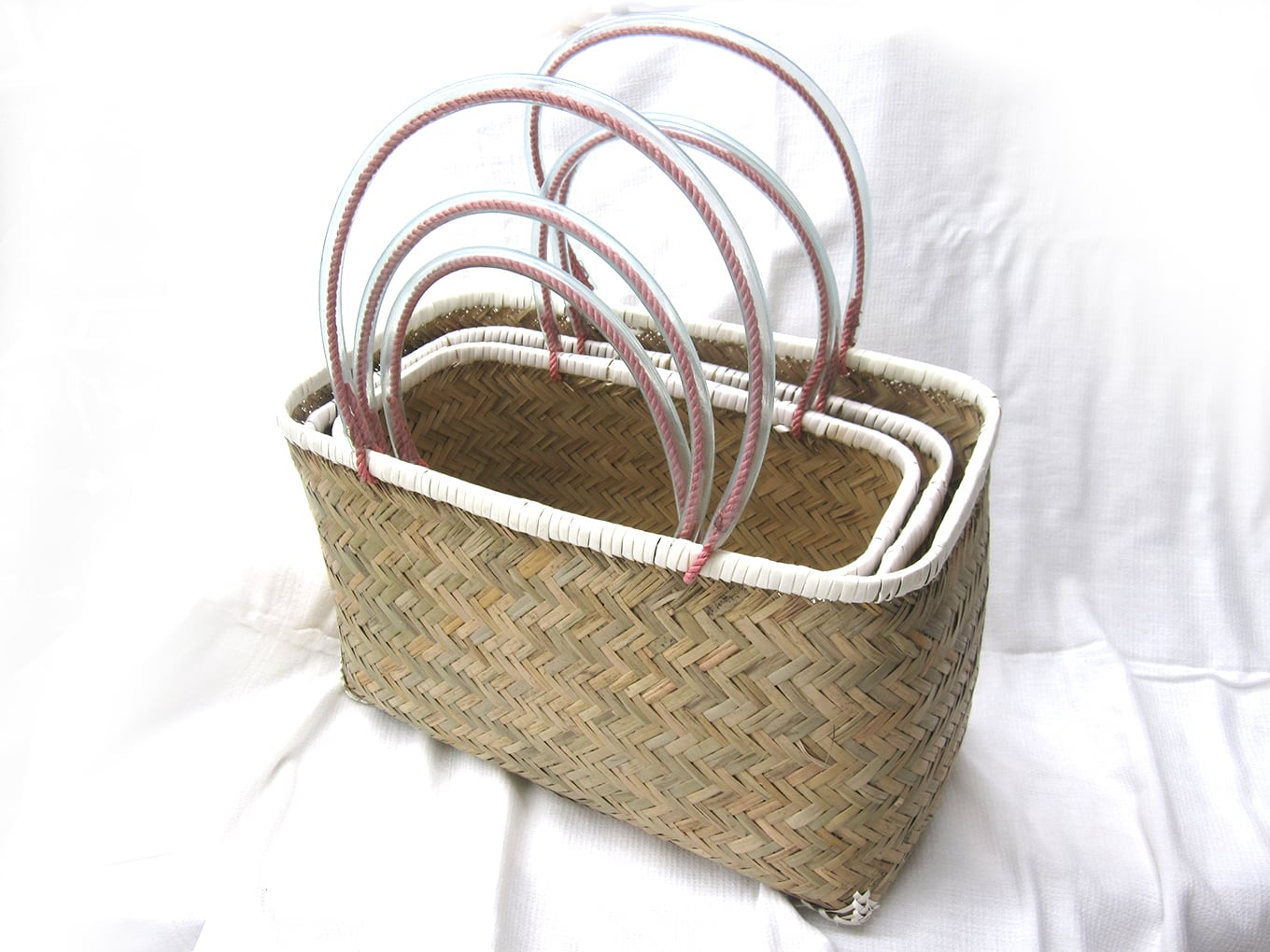 120758-00　竹製買物カゴ角補強付 3コ組