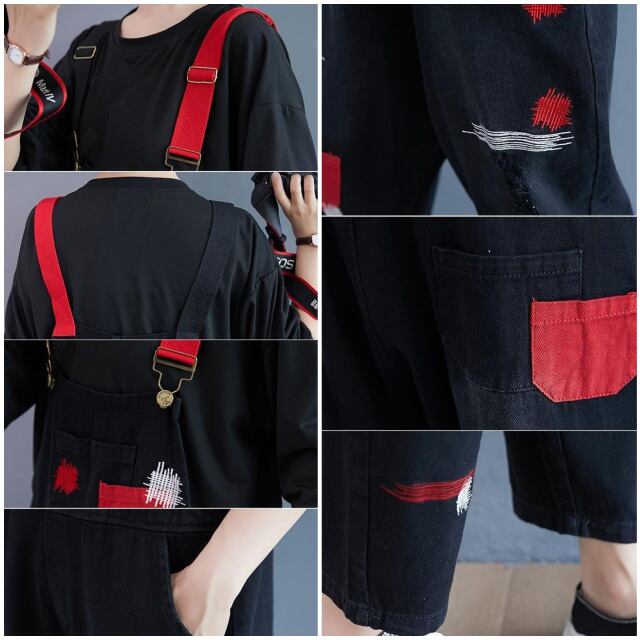 kissmark 黒 オーバーオール ファー付きフード kissmark 黒 オーバーオール ファー付きフード