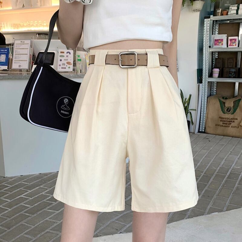 パンツ サマー薄手ルーズブラックハイウェストショーツ 夏物 ブルマー YY-ファッション98808873836