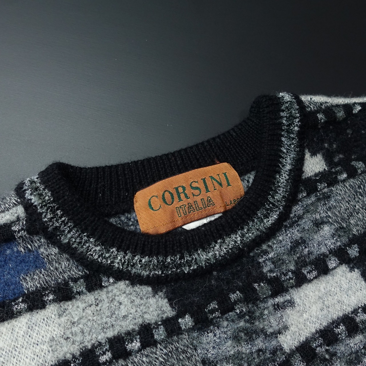 90s～ Vintage CORSINI コルシーニ 長袖ウールセーター 3D 日本製 90 