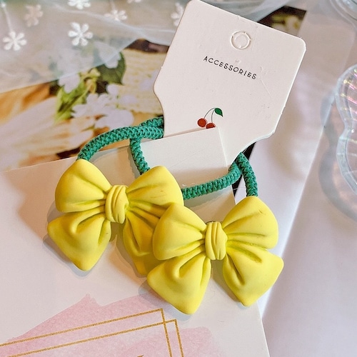 韓国子供服　可愛いおリボンヘアゴム