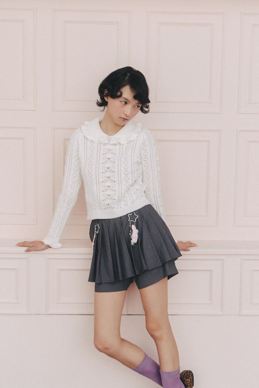 フリルニット WHITE