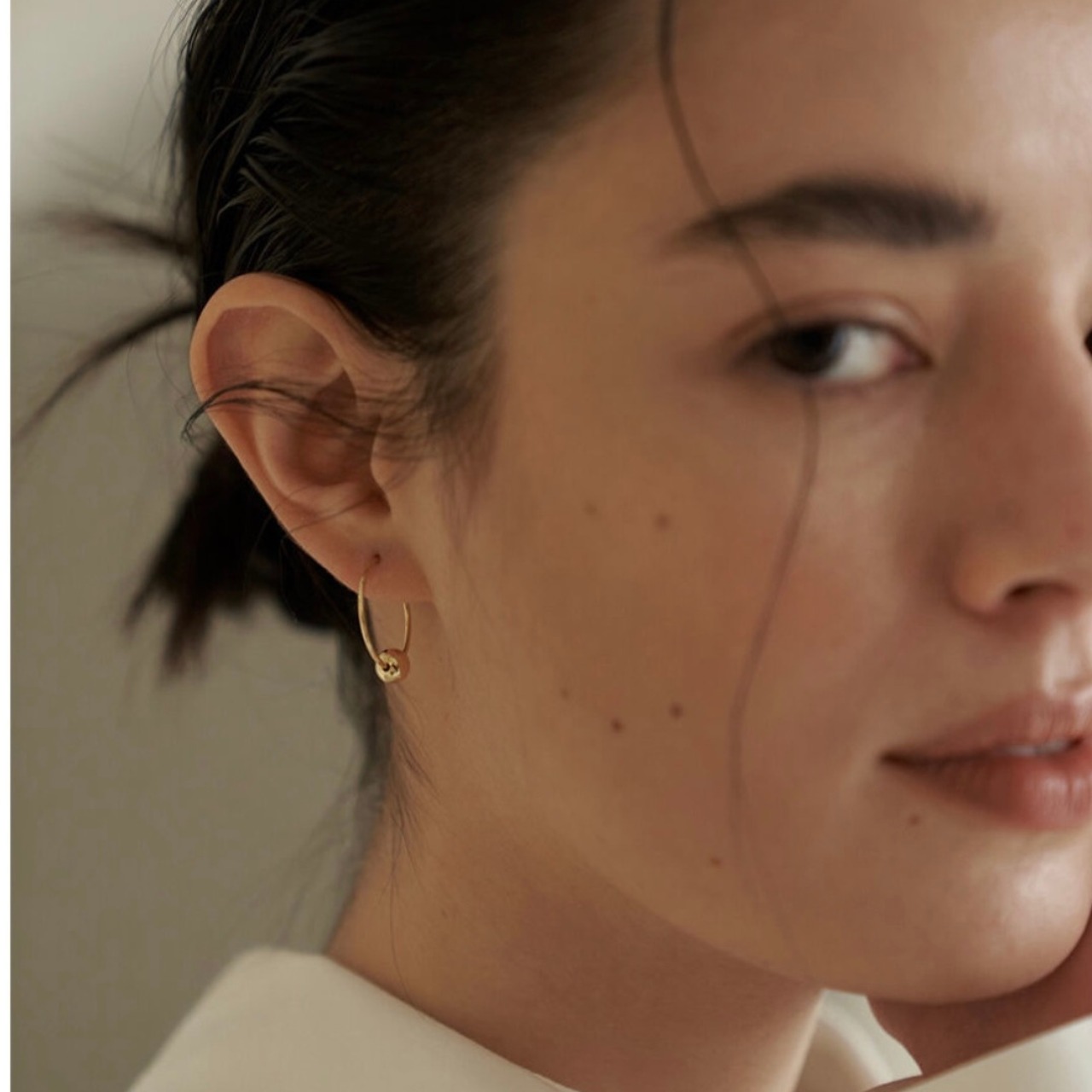 Simple ball earrings　T6067