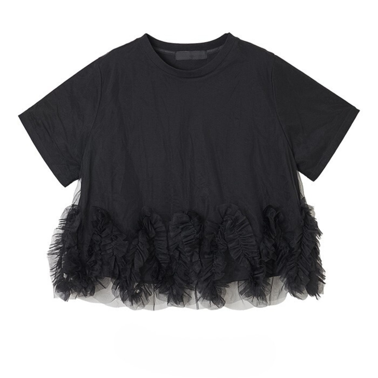 MME137TEB チュールフリルヘムTシャツ