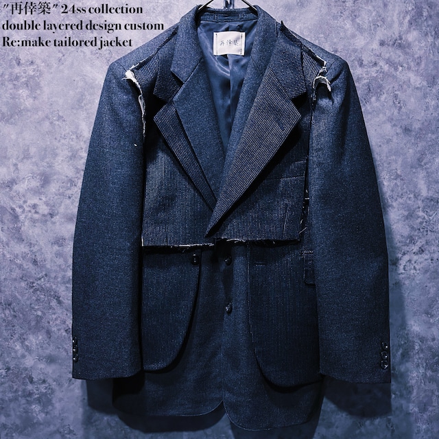 【doppio】"再倖築" 24ss collection double layered design custom Re:make tailored jacket