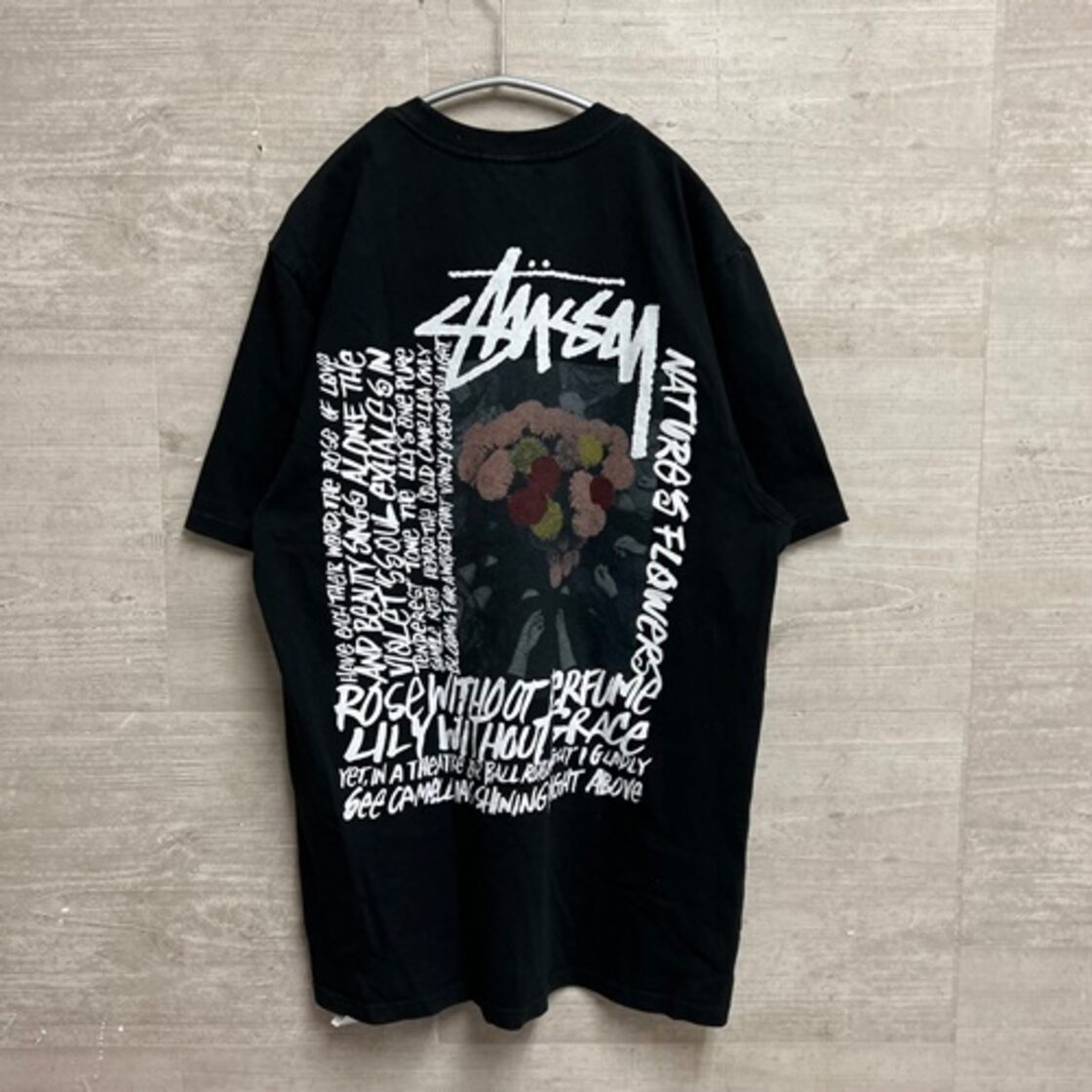 Stussy ステューシー プリントTシャツ ブラック M 【中目黒B06】 | PAY ID