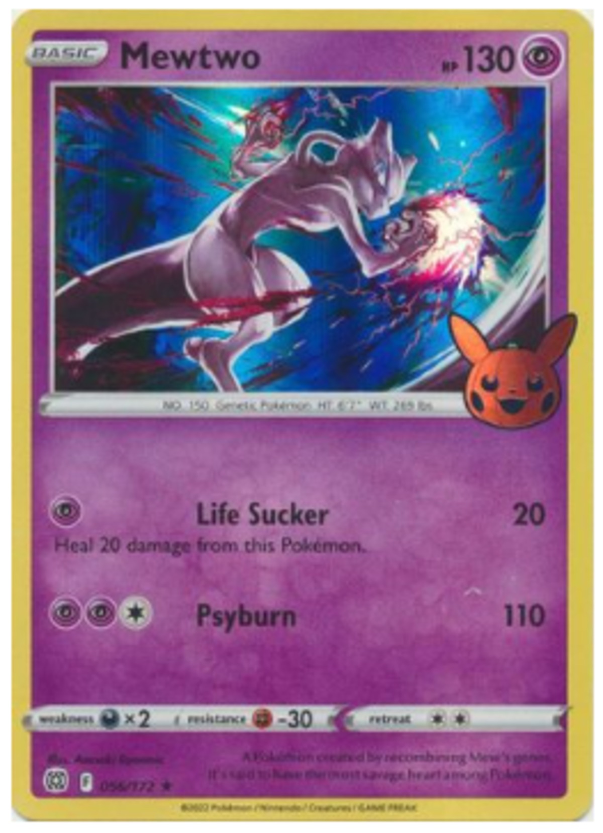 ミュウツー / Mewtwo - 056/172 （ホロ） Trick or Trade BOOster