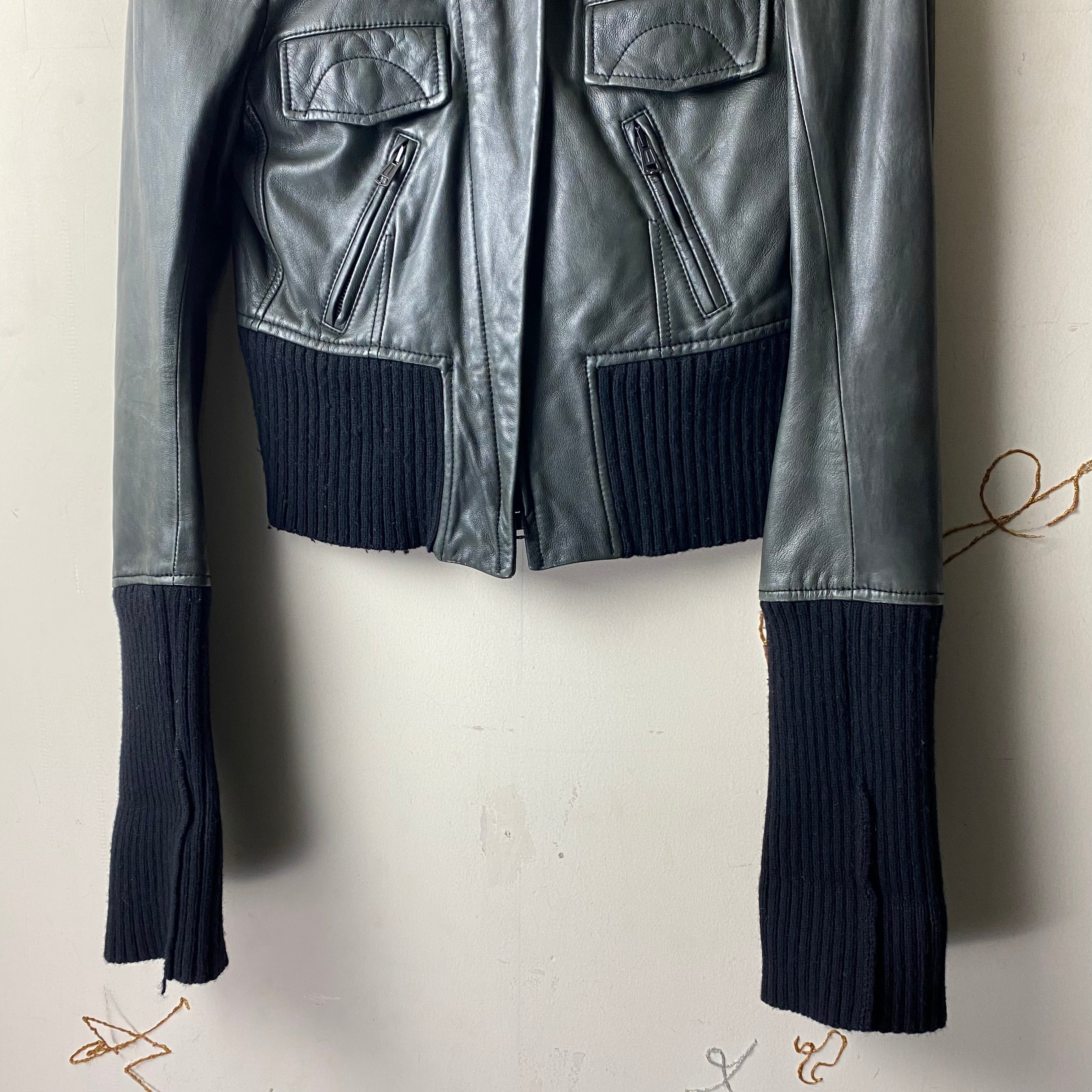 ANN DEMEULEMEESTER leather riders jacket | NOIR ONLINE