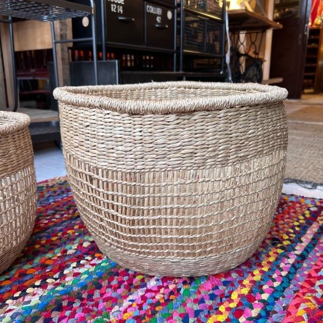 シーグラスバスケット Lサイズ 家具 インテリア 収納 小物入れ バスケット シーグラスバスケット Lサイズ 家具 インテリア 収納 小物入れ バスケット