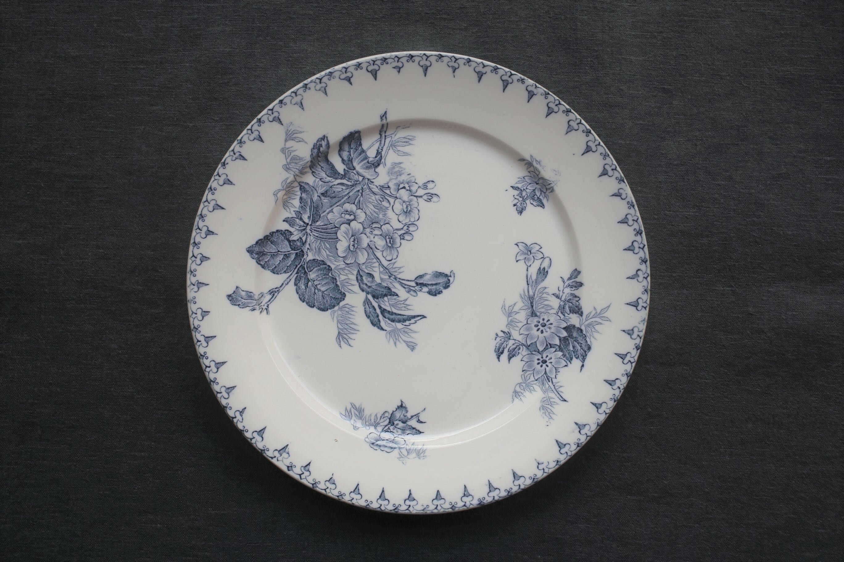 フランス アンティーク ヴィンテージ U&C SARREGUEMINES サルグミンヌ 『FLORE』平皿b