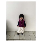 【取寄】PEPPER フリースパーカーベスト|冬服|韓国子供服