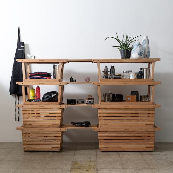 コンテナ イキキ IKIKI シェルフコンテナMオーク shelf containerM ork