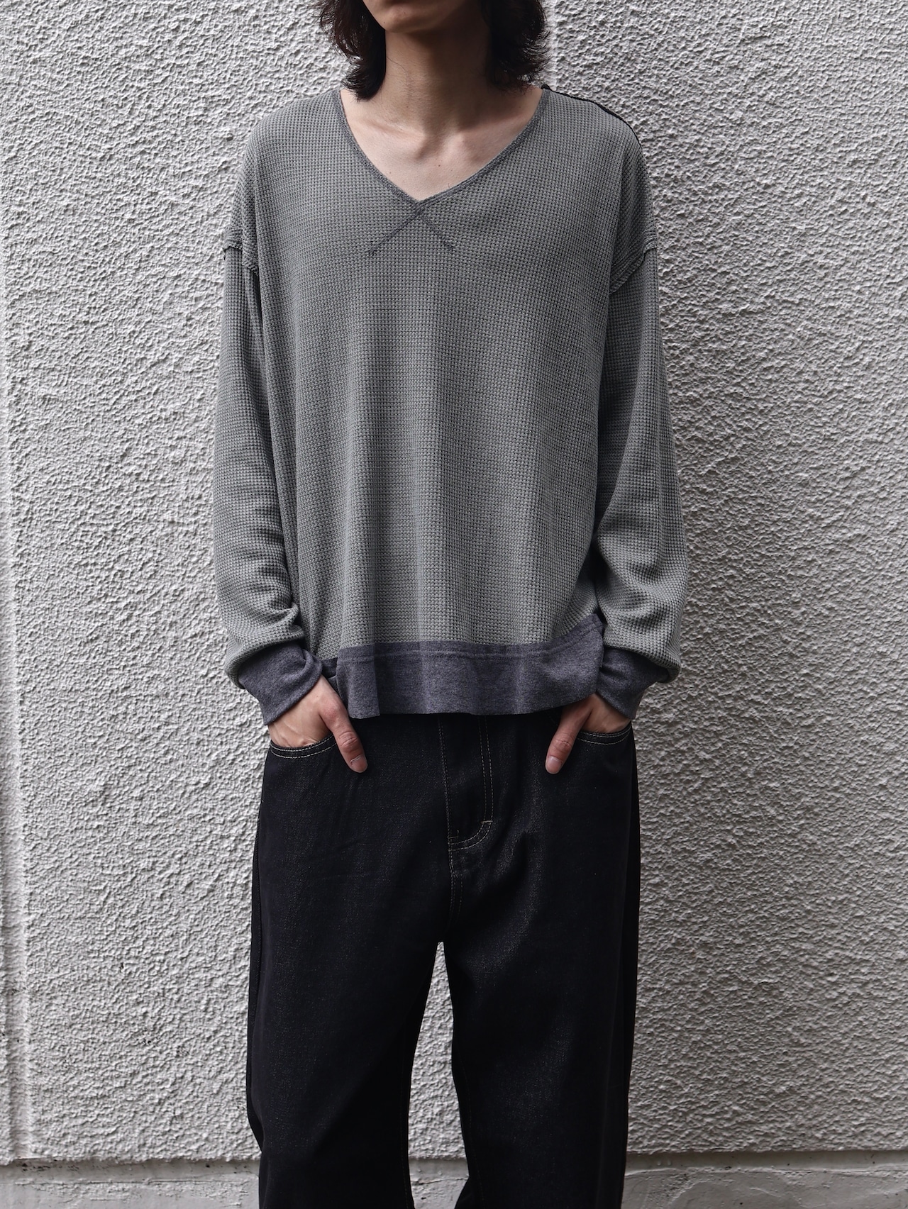 patchwork design thermal top