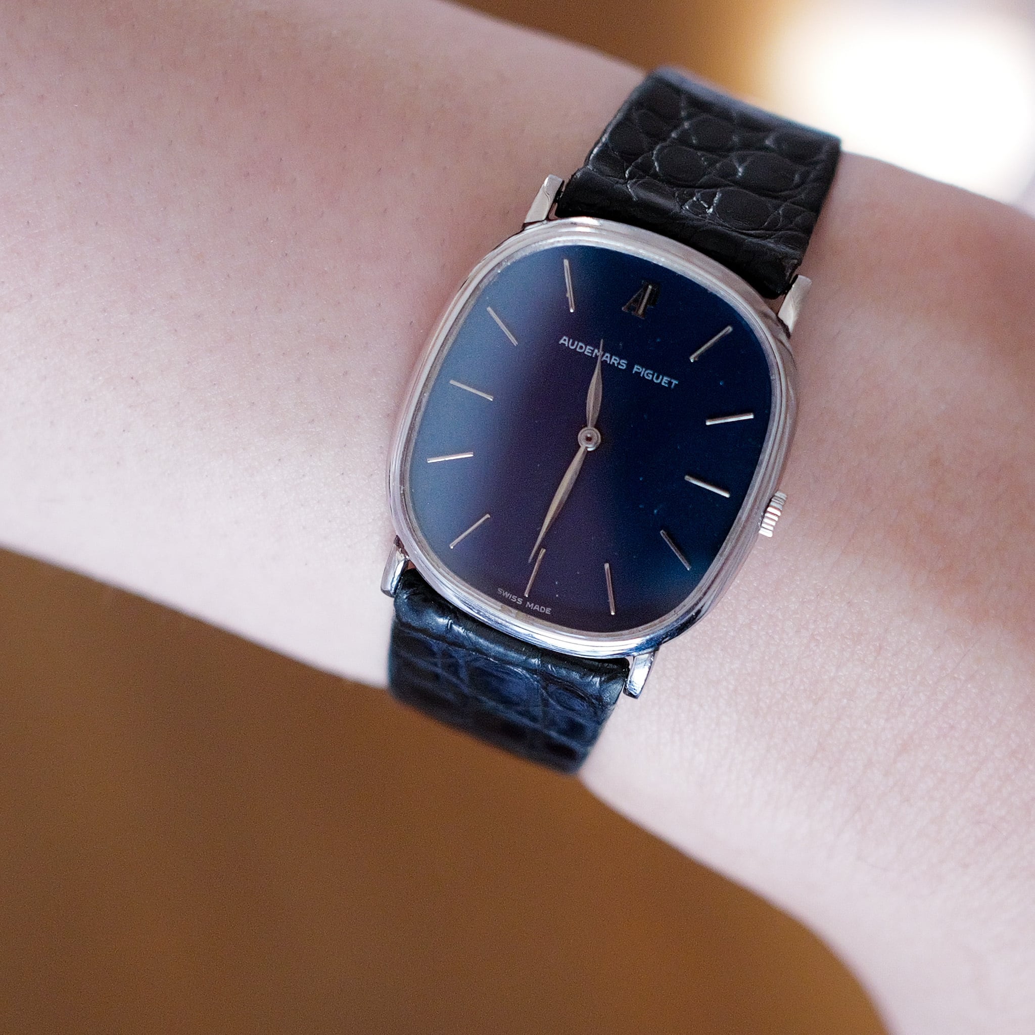 オーデマピゲ エリプス PT ブルー文字盤 プラチナ 手巻き audemars  