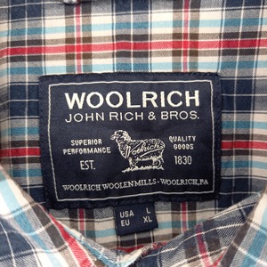ウールリッチ　チェックシャツ　半袖　2ポケット