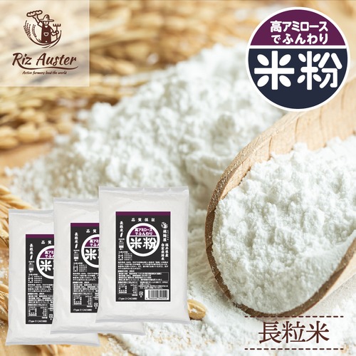 【送料無料】長粒米 米粉 米粉 300g×3袋セット 福井県産長粒米「越穂」使用 グルテンフリー TypeD