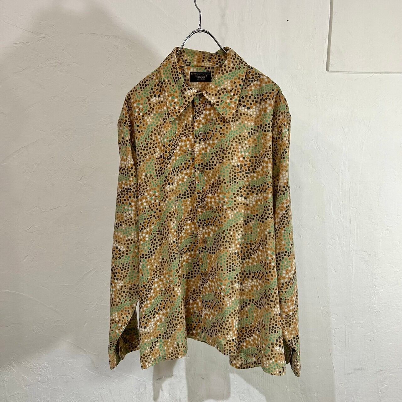 70s TOWNCRAFT Total Pattern Box-cut Shirt