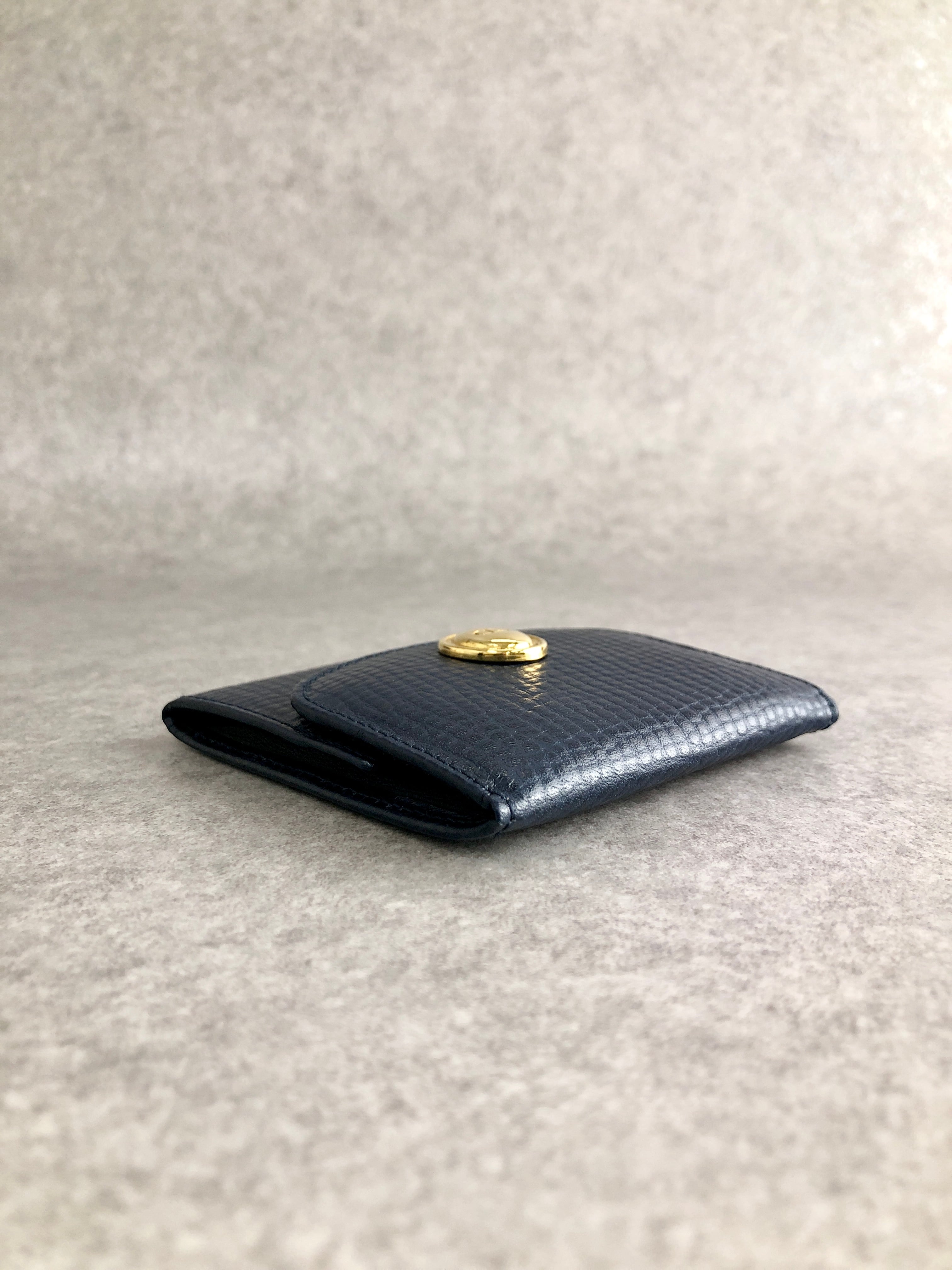 Christian Dior クリスチャン ディオール 財布 ネイビー CD 型押し