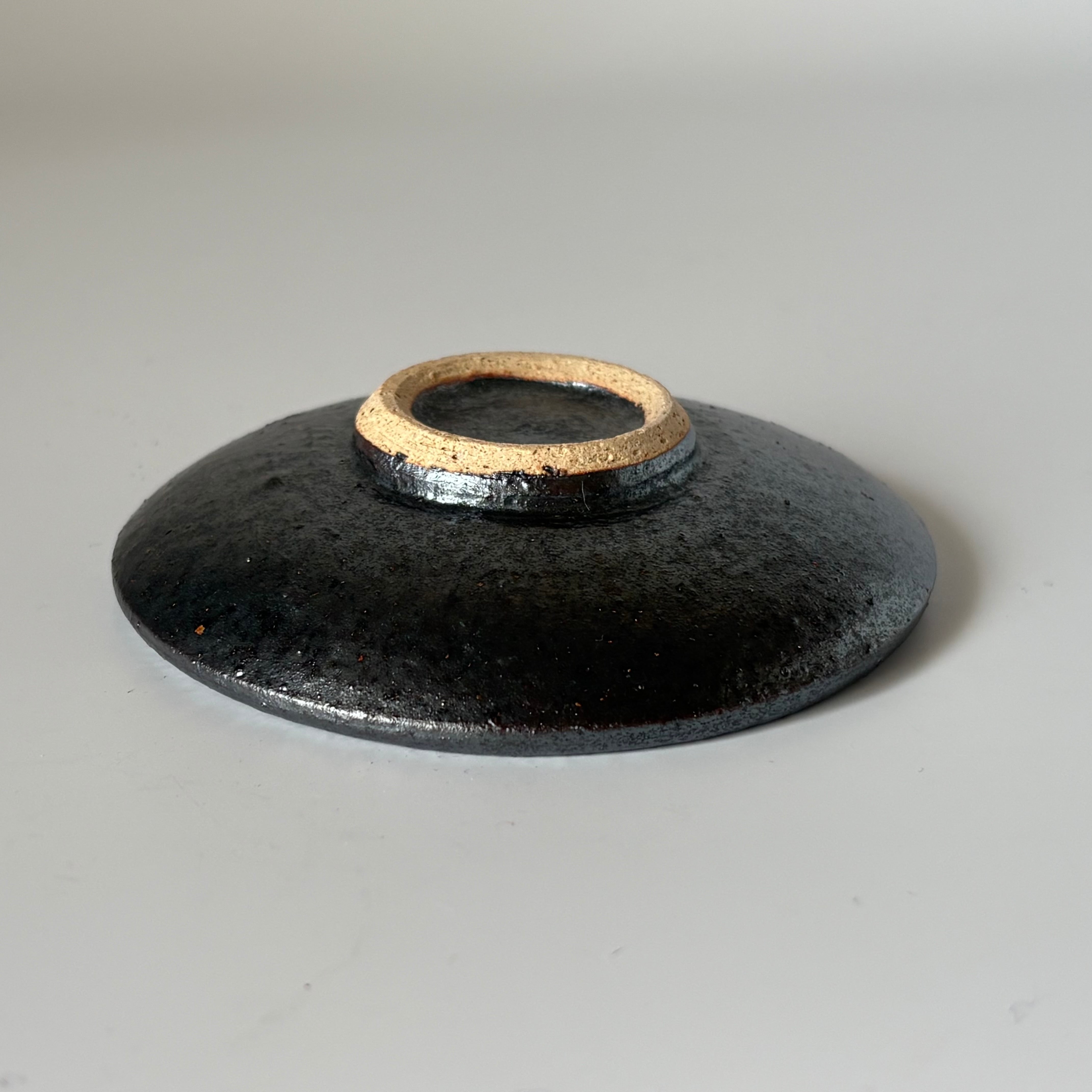 益子淳一 / 鉄黒しのぎ豆皿 | 星霜 -古道具と手しごと品-