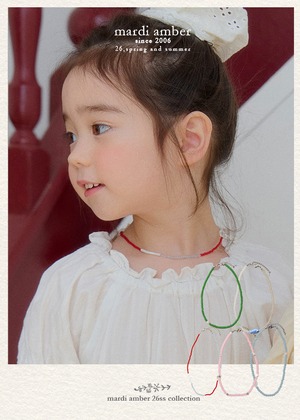 [mardi amber] Rapine Beads Necklace / [마르디엠버] 라피네비즈목걸이