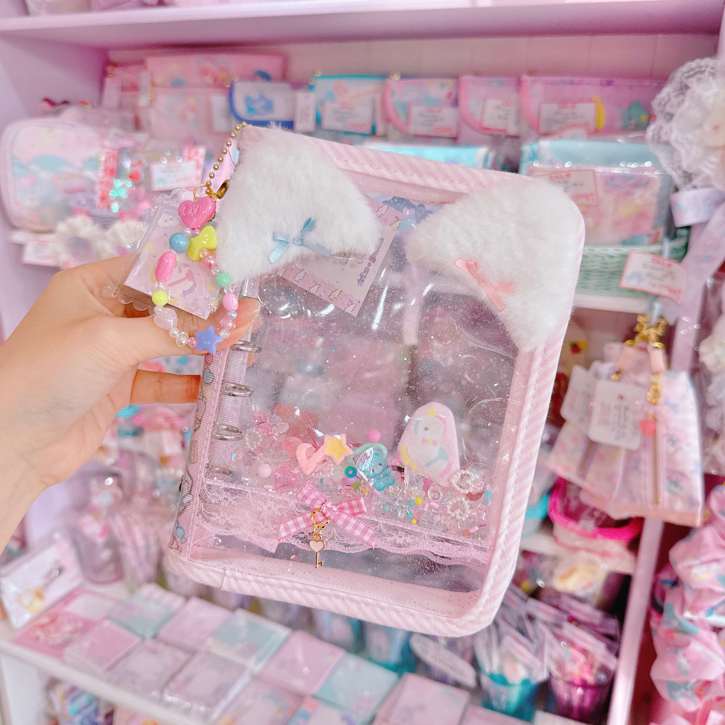 【K2】81-18ねこ耳A7シール帳（６穴）