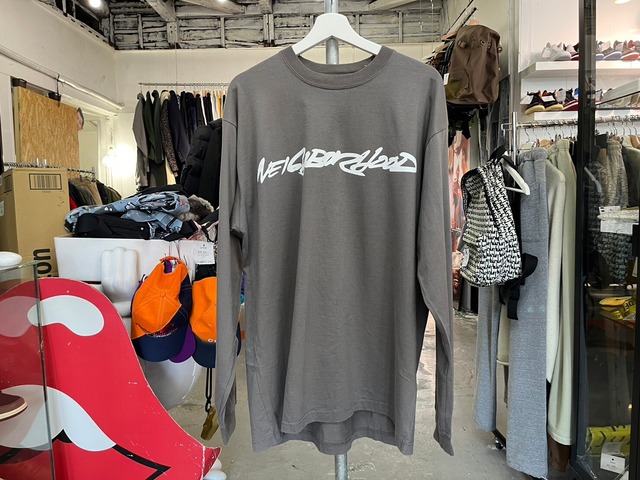 NEIGHBORHOOD × FUTURA FL/C CREW LS TEE GREY XL 212PCFTN-CSM01 53312