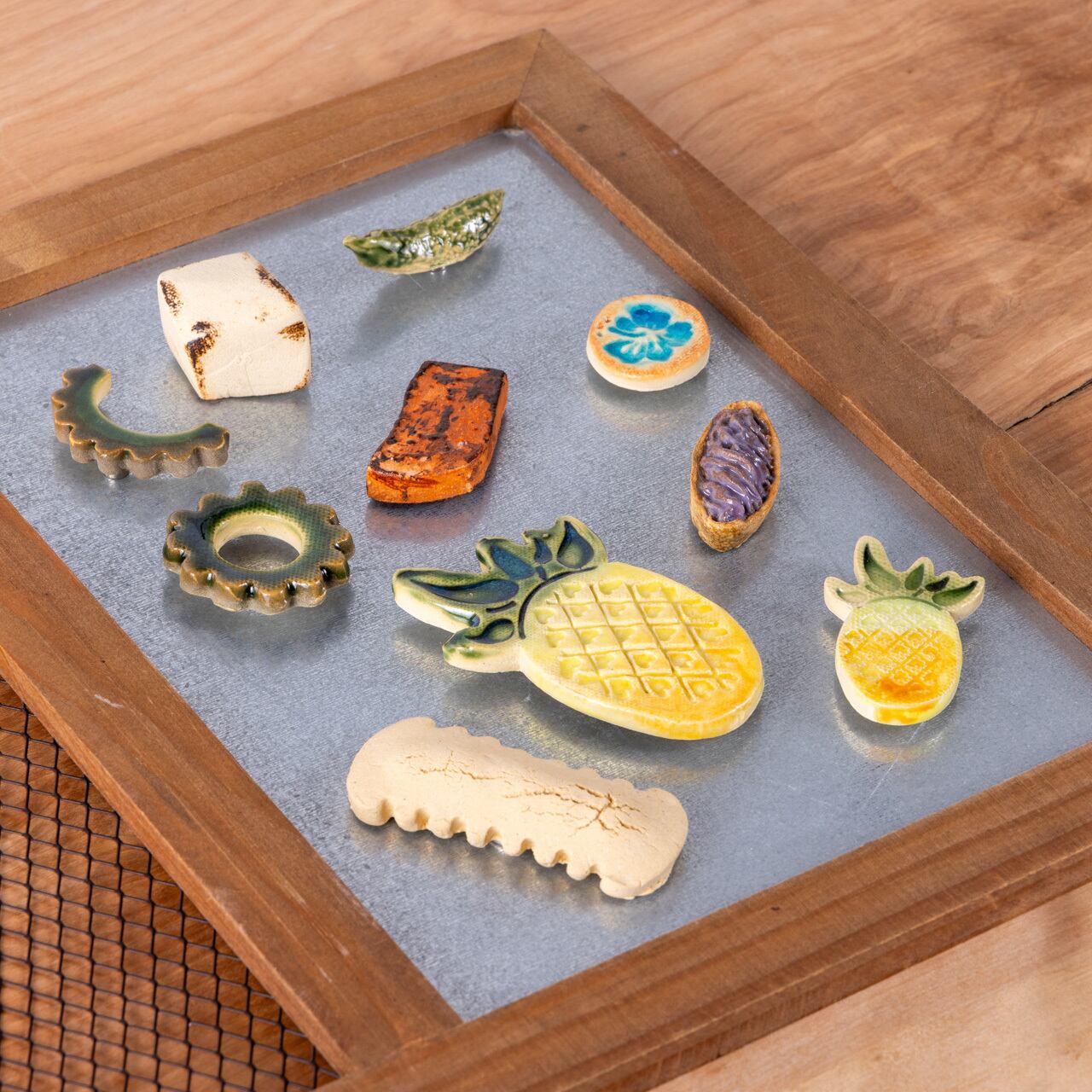 島豆腐のマグネット | ボタポタ｜Botanical Pottery