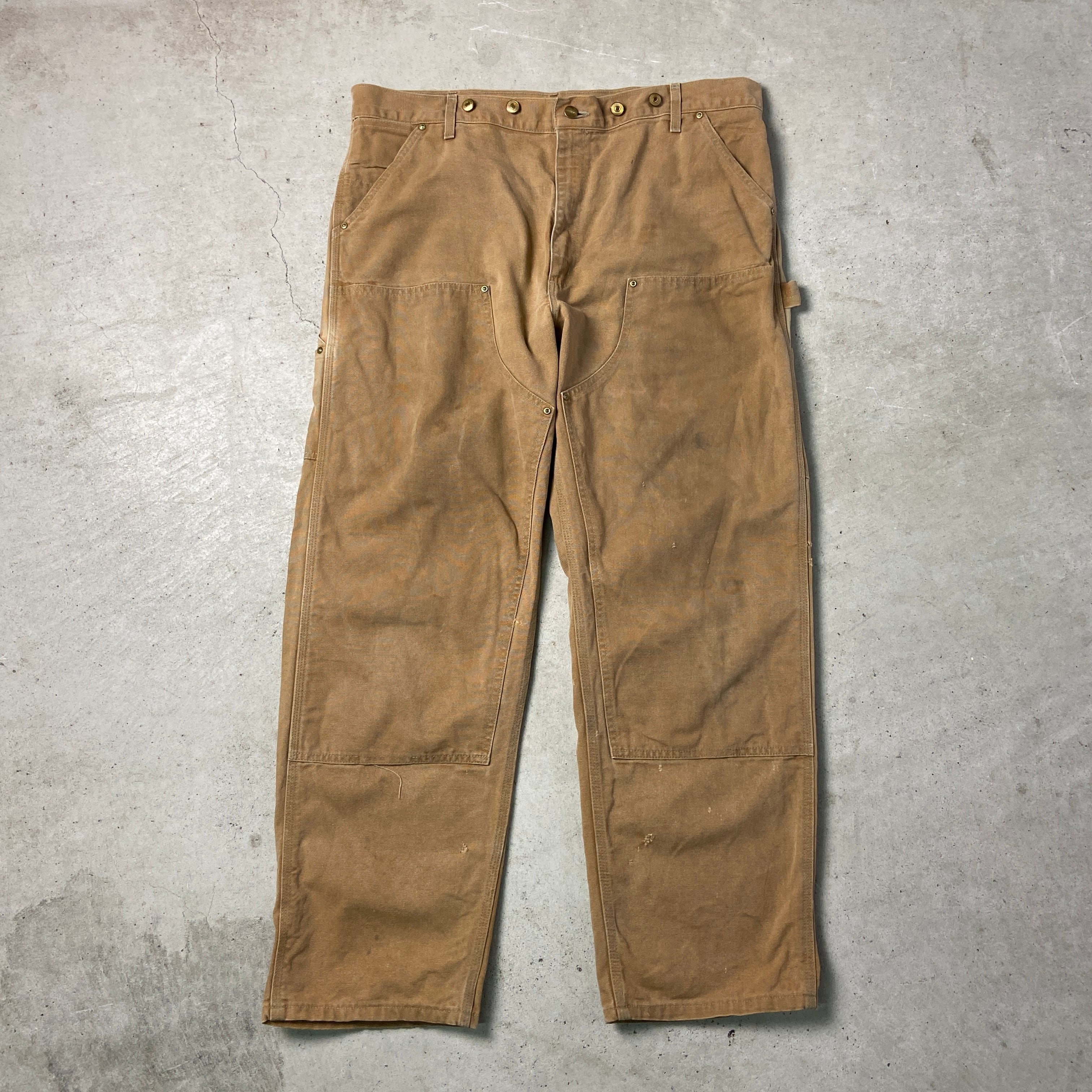 80年代 USA製 Carhartt カーハート ダック地 ダブルニー ワークパンツ 