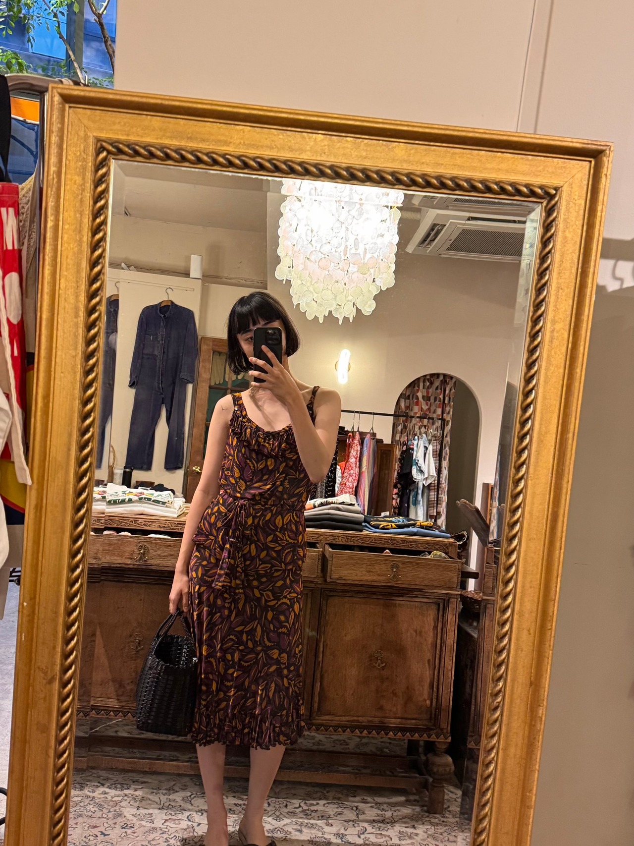 Max Mara ボタニカルリーフプリントスカート